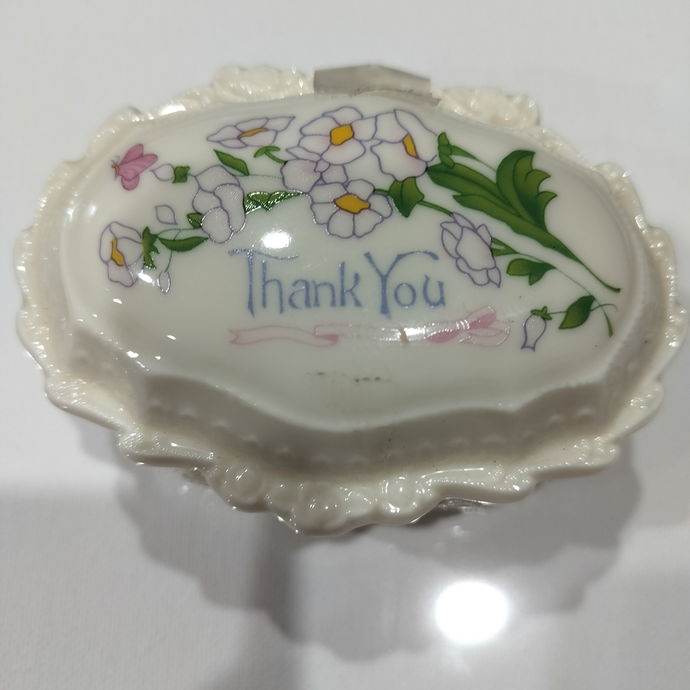 Floral Thank You Trinket Box
